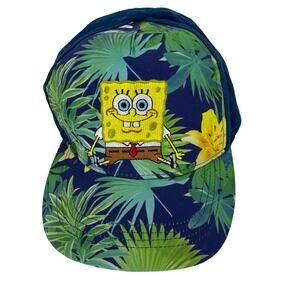 Spongebob Squarepants Hat Snapback Adjustable Tropical Cartoon Vacation Funny